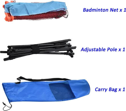 Miniatura 4 de M METERXITY Red de bádminton portátil – Red de pickleball deportiva para tenis, fútbol, voleibol, deportiva, ajustable con bolsa de almacenamiento