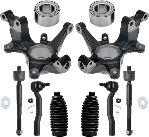 Miniatura 42 de Detroit Axle - Kit de nudillos traseros izquierdo FWD para Hyundai Santa Fe 2007-2009 Veracruz 2007-2012, reemplazo del conjunto de cojinete