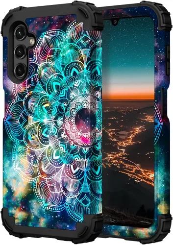 Miniatura 57 de Hocase Funda para Galaxy A37 5G, protección resistente a prueba de golpes, parachoques de goma de silicona suave+funda protectora híbrida