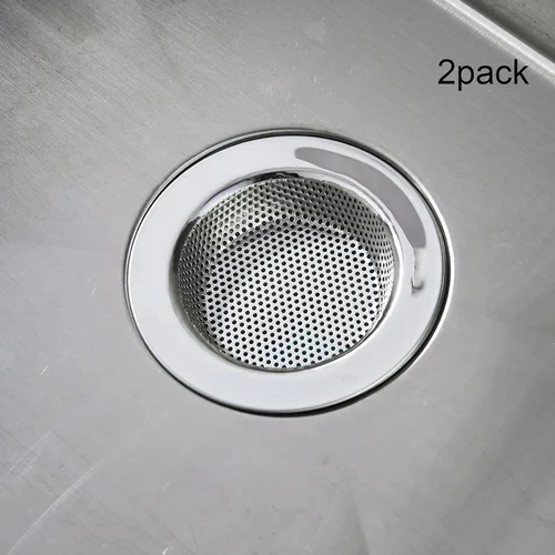 Miniatura 7 de LASSHSWA - Colador de acero inoxidable para fregadero de cocina, colador de drenaje para fregaderos de cocina con borde ancho grande de 4.5 pulgadas
