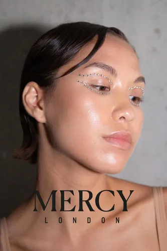 Miniatura 4 de MERCY LONDON Delineador de ojos de cristal, accesorios de disfraz, gemas para la cara, joyas todo en uno, tocado de Halloween adhesivo
