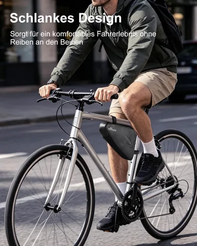 Miniatura 7 de NDakter Bolsa de Almacenamiento para Cuadro de Bicicleta 2L, Bolsa Triangular Impermeable para Bicicleta, Paquete de Ciclismo para Teléfono