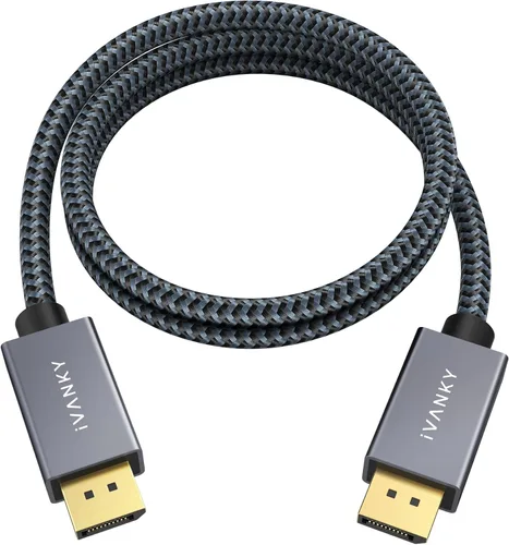 Miniatura 13 de Cable DisplayPort certificado VESA iVANKY, cable DP 2 m 1.2, [4K@60Hz, 2K@165Hz, 2K@144Hz], cable de alta velocidad Display Port a Display Port Gris
