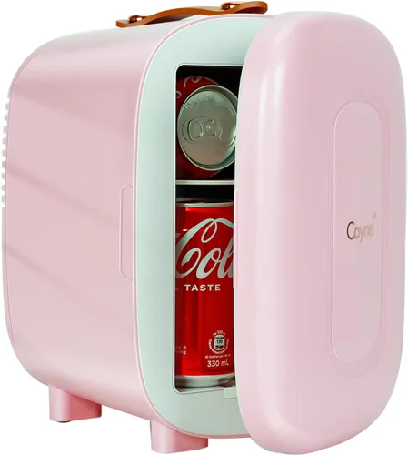 Miniatura 11 de Caynel - Minirrefrigerador termoeléctrico portátil (4 L/6 latas), CA/CC, enfriador y calentador para cosméticos, alimentos, bebidas y maquillaje
