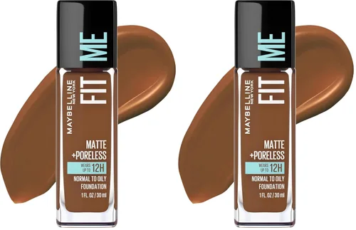 Miniatura 50 de Maybelline New York Fit Me Matte + Poreless Base Líquida, Formato de Bolsa, 220 Natural Beige, 1.3 onzas 220 Beige natural