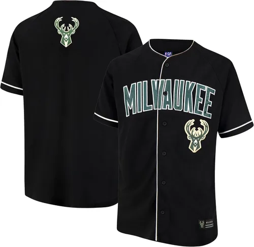 Miniatura 31 de Ultra Game Camiseta de béisbol oficial de la NBA con botones y botones para hombre Negro 23