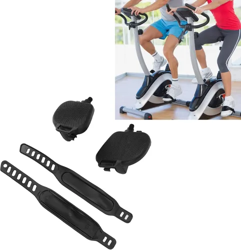 Miniatura 6 de Pedales de ejercicio con correas, 9/16 o 1/2, bicicleta de ciclismo giratoria, bicicleta de ejercicio interior, piezas de repuesto estacionarias