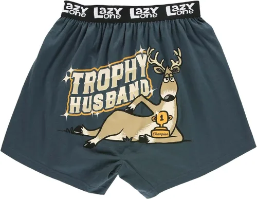 Miniatura 13 de Lazy One Divertidos boxers de animales, ropa interior humorística, novedosos pantalones cortos, regalos de broma para hombres