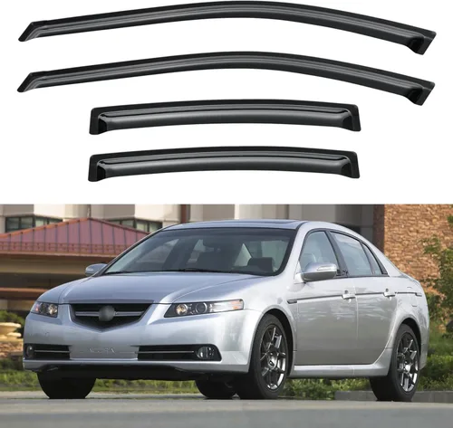 Miniatura 35 de YQAUTEC Viseras de Ventana Protectores de Lluvia para Honda Civic 2022 2023 2024 2025 2026, Deflectores de Viento de Ventilación de Ventana Fuera
