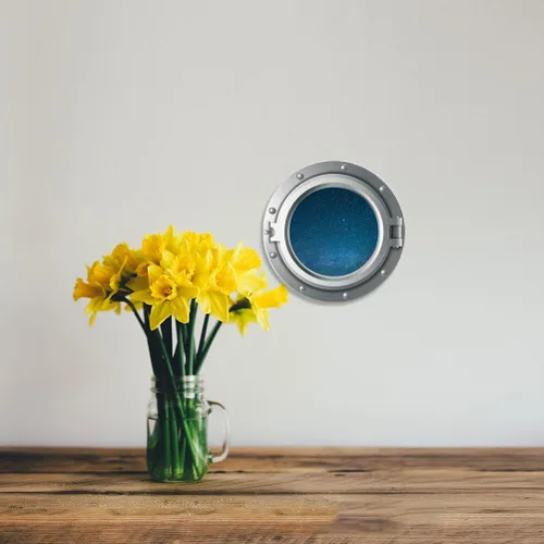 Miniatura 8 de Calcomanías 3D para ventana de avión de universo, calcomanía de pared para dormitorio de bebé, sala de estar, decoración de pared con temática