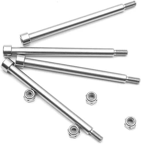 Miniatura 5 de 4 pasadores de bisagra roscados de 0.157 x 2.205 in 70510 piezas de repuesto con tuerca M3 para actualizaciones de coche 1/5 TRAXS X-maX XMAXX RC