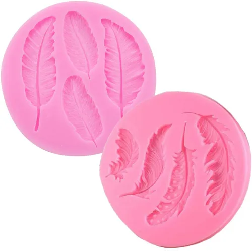 AKOAK 2 moldes de silicona para fondant, herramientas de horneado hechas a mano para fondant, chocolate, caramelo, pastel, decoración, arcilla
