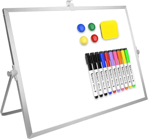 Miniatura 8 de Calendario mensual pequeño pizarra blanca de borrado en seco para pared, pizarra magnética de borrado en seco de 16 x 12 pulgadas, pizarra blanca