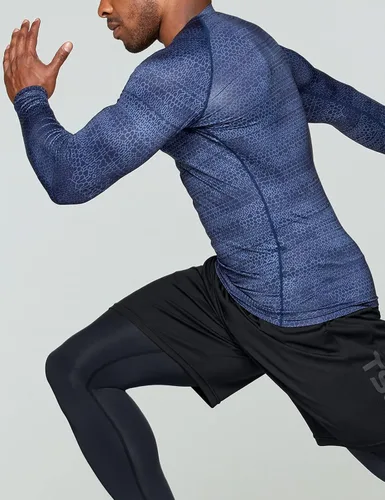 Miniatura 5 de TSLA - Paquete de 1 o 3 camisas de compresión de manga larga FPU 50 para hombre camisa de entrenamiento atlético protector de erupción para deportes