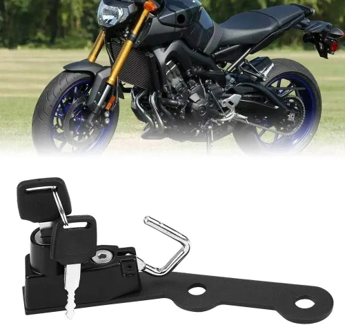 Miniatura 5 de Gancho de aleación de montaje de bloqueo para casco de motocicleta, montaje de seguridad duradero para cascos MT-09 FZ-09 FJ-09 XSR900