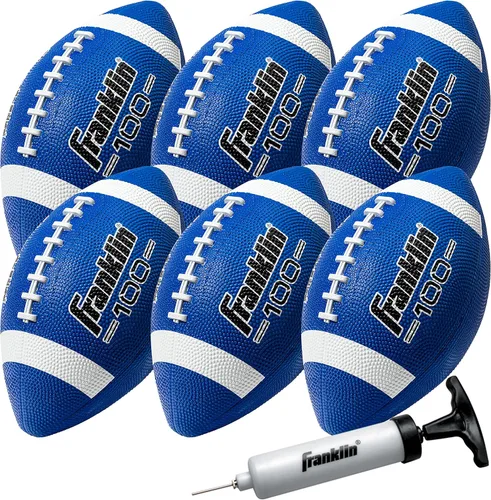 Miniatura 13 de Franklin Sports Balones de fútbol americano de goma para niños Junior Grip-Rite tamaño juvenil - Balones de fútbol americano Peewee Kids duraderos