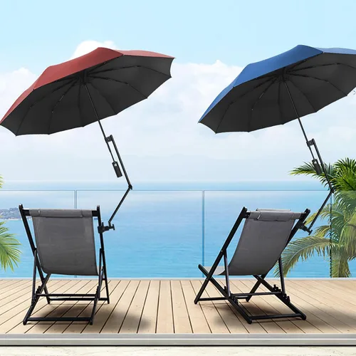 Miniatura 2 de XLINGZA Sombrilla de playa UPF 50+ con abrazadera universal ajustable