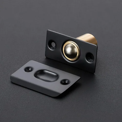 Miniatura 4 de Ravinte Pestillo de puerta de bola ajustable, pestillo de puerta con rodamiento de bolas de armario, cuerpo de latón macizo y placa de acero Negro
