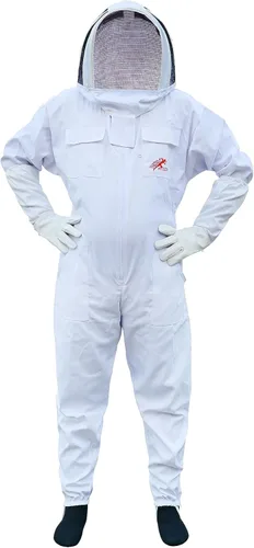 Miniatura 8 de Euphoric Polly Traje de abeja de algodón, traje de apicultor a prueba de picaduras, traje de guarda de abeja con guantes, traje de apicultura