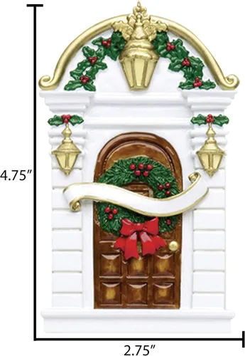Miniatura 2 de Adorno personalizado de nuestro nuevo hogar 2025 Nombre y año personalizados Decoración de recuerdo de puerta marrón para propietario de casa