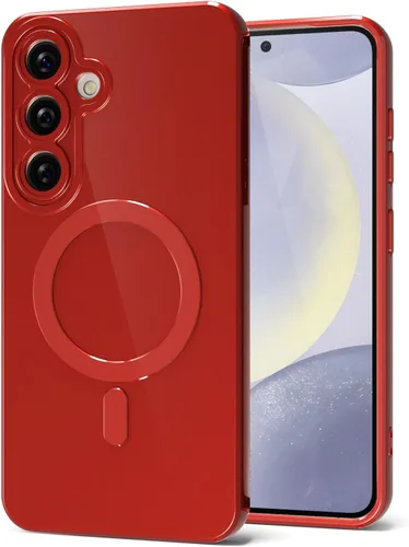 Miniatura 19 de Svanove para Samsung Galaxy S22 Funda de teléfono de silicona magnética, compatible con Magsafe, linda para mujeres, brillante color brillante, gel