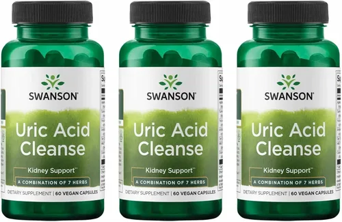 Miniatura 8 de Swanson Limpieza de ácido úrico - Suplemento natural que promueve el apoyo renal - Cuenta con una potente combinación de 7 hierbas