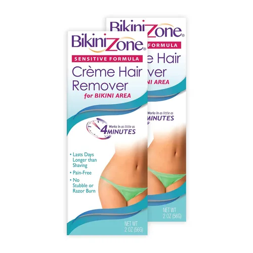Miniatura 6 de Bikini Zone Removedor de vello en crema – Depilación instantánea para mujeres – Crema depilatoria para pieles sensibles y áreas delicadas – Dura más