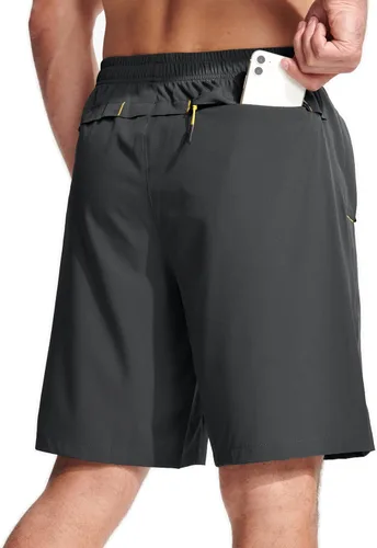 Miniatura 2 de MAGCOMSEN Pantalones cortos deportivos para hombre de 9 pulgadas, de secado rápido, ligeros, deportivos, para entrenamiento, senderismo, gimnasio