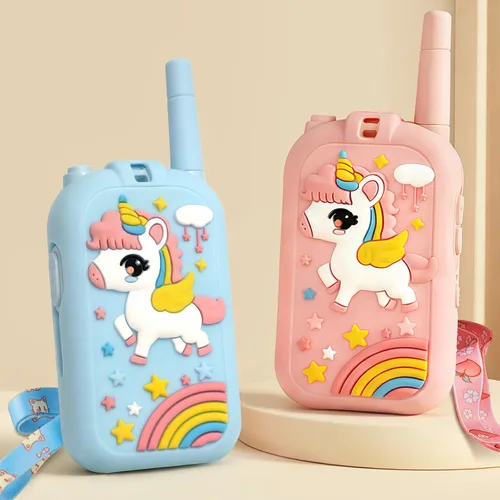 Miniatura 15 de Walkie Talkie para niños con video: paquete de 2 juguetes recargables para niños pequeños con cámara HD y cambiador de voz, juguetes de regalo