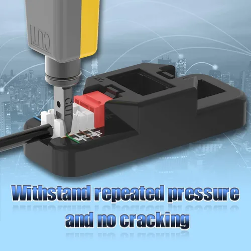 Miniatura 5 de VCELINK RJ45 Cat6 Keystone Jacks Slim Profile UL Listed 10-Pack, 90 grados Ethernet Punch Down Keystone Jack Adapter en rojo
