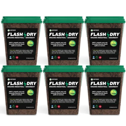 Miniatura 9 de FlashDry Cubo de 5 litros de súper absorbente de derrames, 100% orgánico respetuoso con el medio ambiente, para aceite, pintura, grasa y más