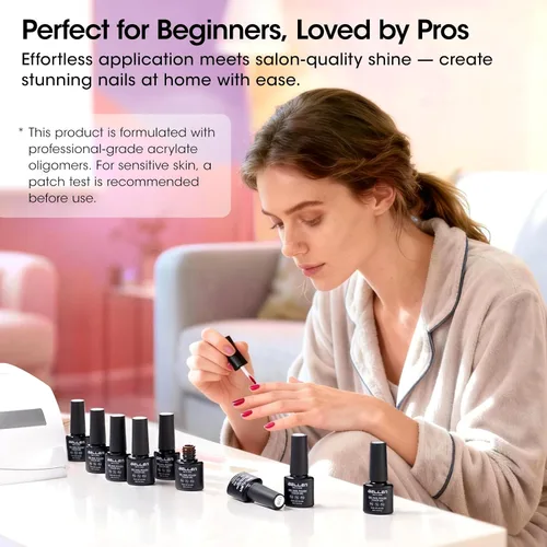Miniatura 7 de Gellen HEMA TMPTA TPO - Juego de 24 esmaltes de uñas de gel, 20 colores de esmalte de gel con capa base y capa superior mate brillante de ojo
