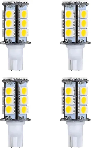 Miniatura 10 de Bombillas LED T5 T10 con base de cuña de alto brillo, 12 VAC/CC, 3 W, color blanco frío, 6000 K, para iluminación de paisaje al aire libre