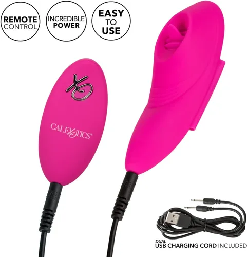 Miniatura 6 de CalExotics Lock-N-Play SE-0077-58-3 - Vibrador de clítoris de silicona resistente al agua con 12 funciones, recargable con vibración parpadeante