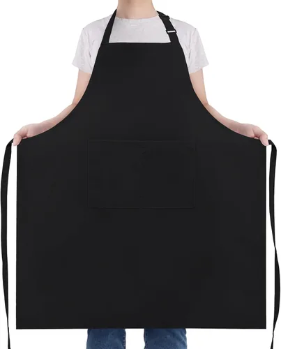 NLUS Delantales de chef para hombres y mujeres, delantales de cocina para mujeres con 2 bolsillos, delantales ajustables, resistentes al agua y al