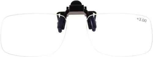 Miniatura 7 de Gafas de lectura con clip y lupa abatible, lupa, lentes para lectores unisex (2.0 x)