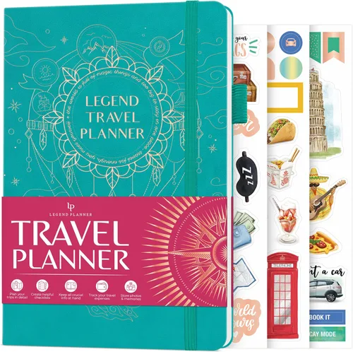 Miniatura 13 de Legend Travel Planner – Organizador de itinerario de vacaciones para viajes en solitario y parejas – Diario de viaje para mujeres y hombres