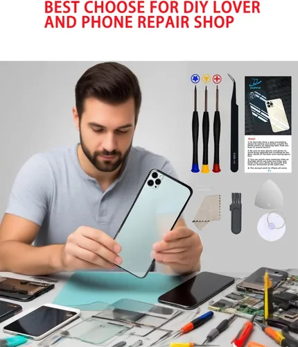 Miniatura 6 de Reemplazo de cristal trasero para iPhone 15Pro Max con herramientas Repir Big Hole OEM Rear Cover Glass Pre-Installed Internal Parts Easier