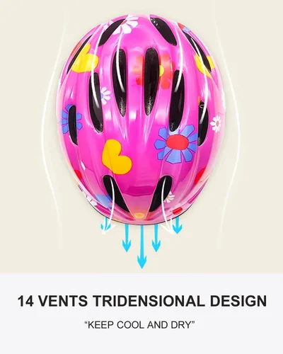 Miniatura 3 de Casco de bicicleta súperligero rosa para niñas pequeñas y bebés. LOVE