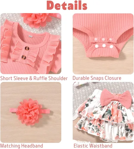 Miniatura 2 de Aalizzwell Traje de verano para bebés recién nacidos