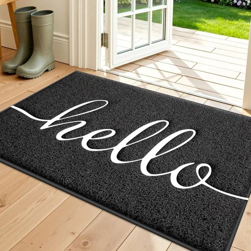 Miniatura 10 de Alfombra de Puerta, Alfombra de Bienvenida de Bajo Perfil, Alfombra de Piso Delantera para Interiores y Exteriores, Alfombra Antideslizante