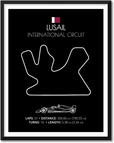 Miniatura 61 de Custom Car Posters Póster hecho a mano compatible con Autodromo Enzo e Dino Ferrari (Imola, Italia), póster de pista de carreras diseñado