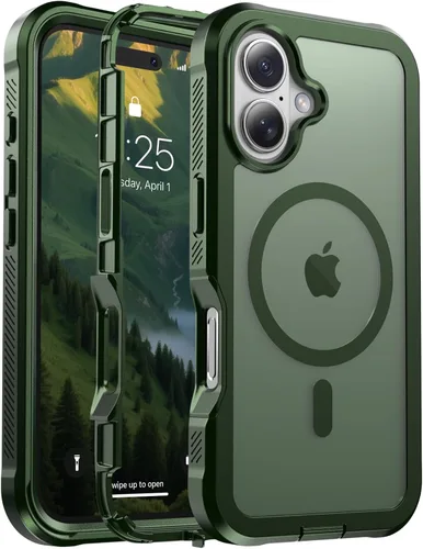 Miniatura 108 de jaroco - Funda magnética compatible con MagSafe para iPhone 11 de 6.1 pulgadas; protección de grado militar contra caídas, de doble capa