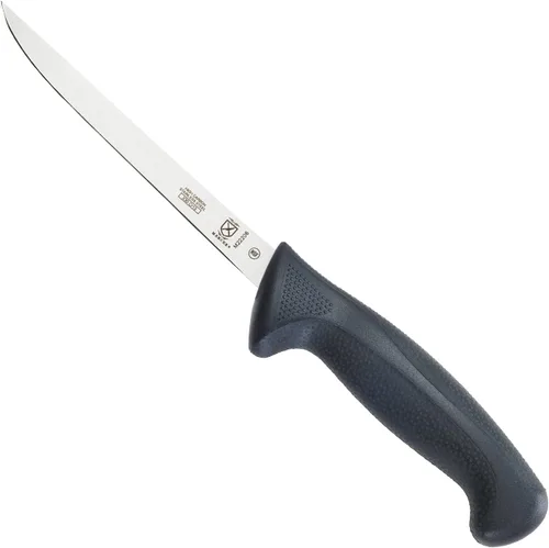 Miniatura 11 de Mercer Culinary M23880 Millennia Black Handle - Cuchillo para pan con mango negro, borde ondulado curvo de 10 pulgadas