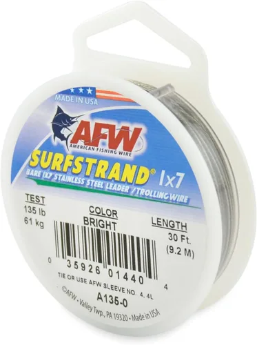 Miniatura 11 de Surfstrand Bare 1x7 Cable Líder de Acero Inoxidable - Línea Líder de Pesca para Agua Salada, 20lb Test - 325lb Test en Brillante, Camuflaje