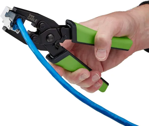 Miniatura 3 de trueCABLE Alicates de crimpado paralelo, conector Keystone sin herramientas y herramienta de cierre de enchufe de terminación de campo, trueCLOSE