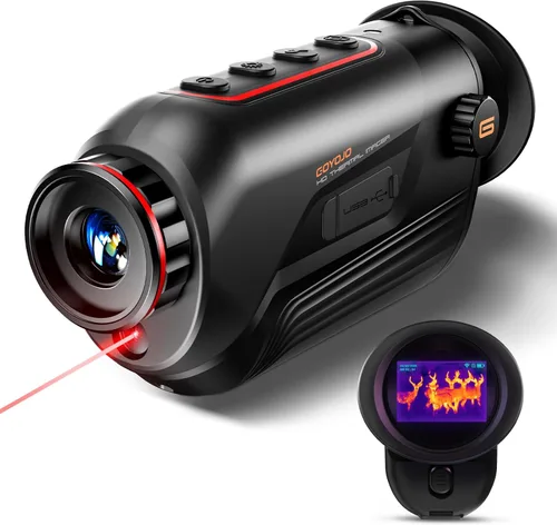 GOYOJO Monóculo térmico, 256x192 (25 Hz) Cámara monoscopio de imagen térmica para adultos, Gafas de visión con lente focal de 10mm Alcances térmicos