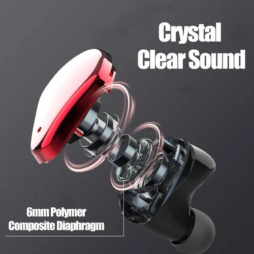 Miniatura 2 de Xmenha Auriculares inalámbricos azules pequeños para canales auditivos pequeños, micro minúsculos, auriculares inalámbricos Bluetooth discretos