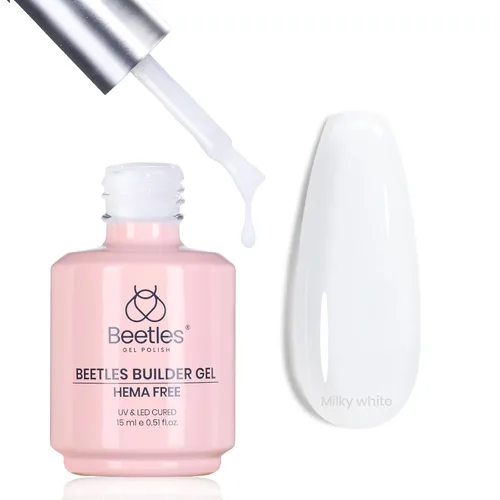 Miniatura 11 de Beetles Gel Constructor para Uñas, 3 Piezas de Gel Constructor de Uñas Transparente con Base y Capa Superior para Fortalecimiento de Uñas