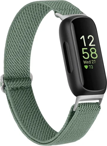 Miniatura 14 de Vancle Correas elásticas para Fitbit Inspire 3 para mujeres, bandas ajustables y transpirables de nylon elástico compatibles con Fitbit Inspire 3